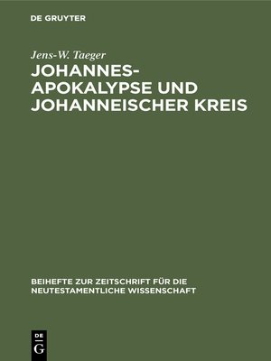 cover image of Johannesapokalypse und johanneischer Kreis
